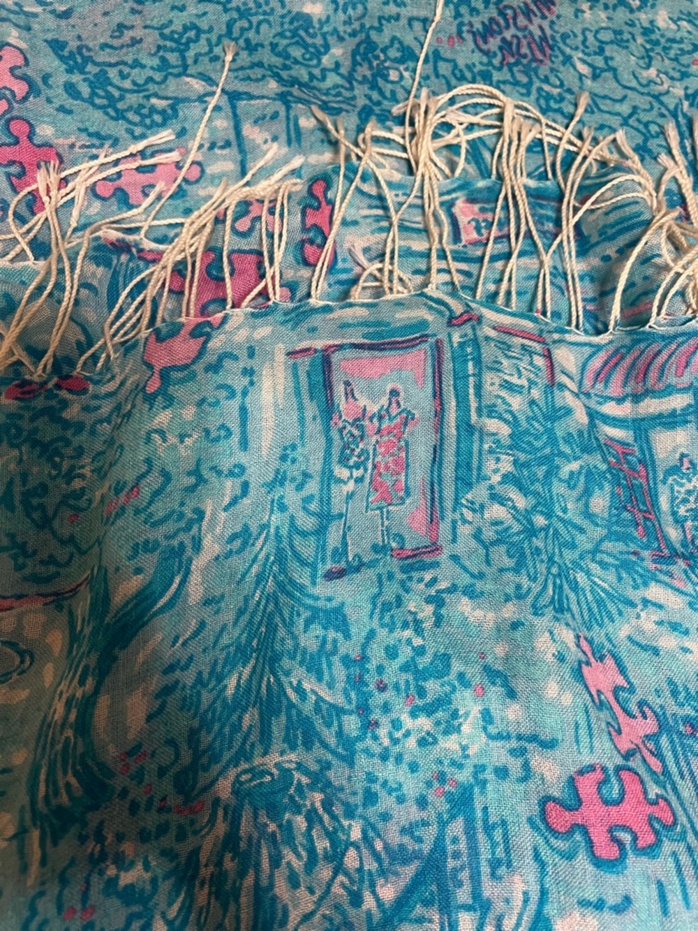 Holy grail!!! Rare Lilly Pulitzer Winston’s Wish murfee scarf - Picture 4 of 4